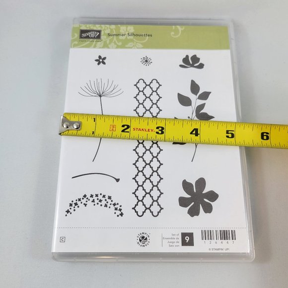 Summer Silhouettes Rubber Stamp Stampin’ Up! Lattice Leaves Flowers Cling Set - Picture 6 of 7